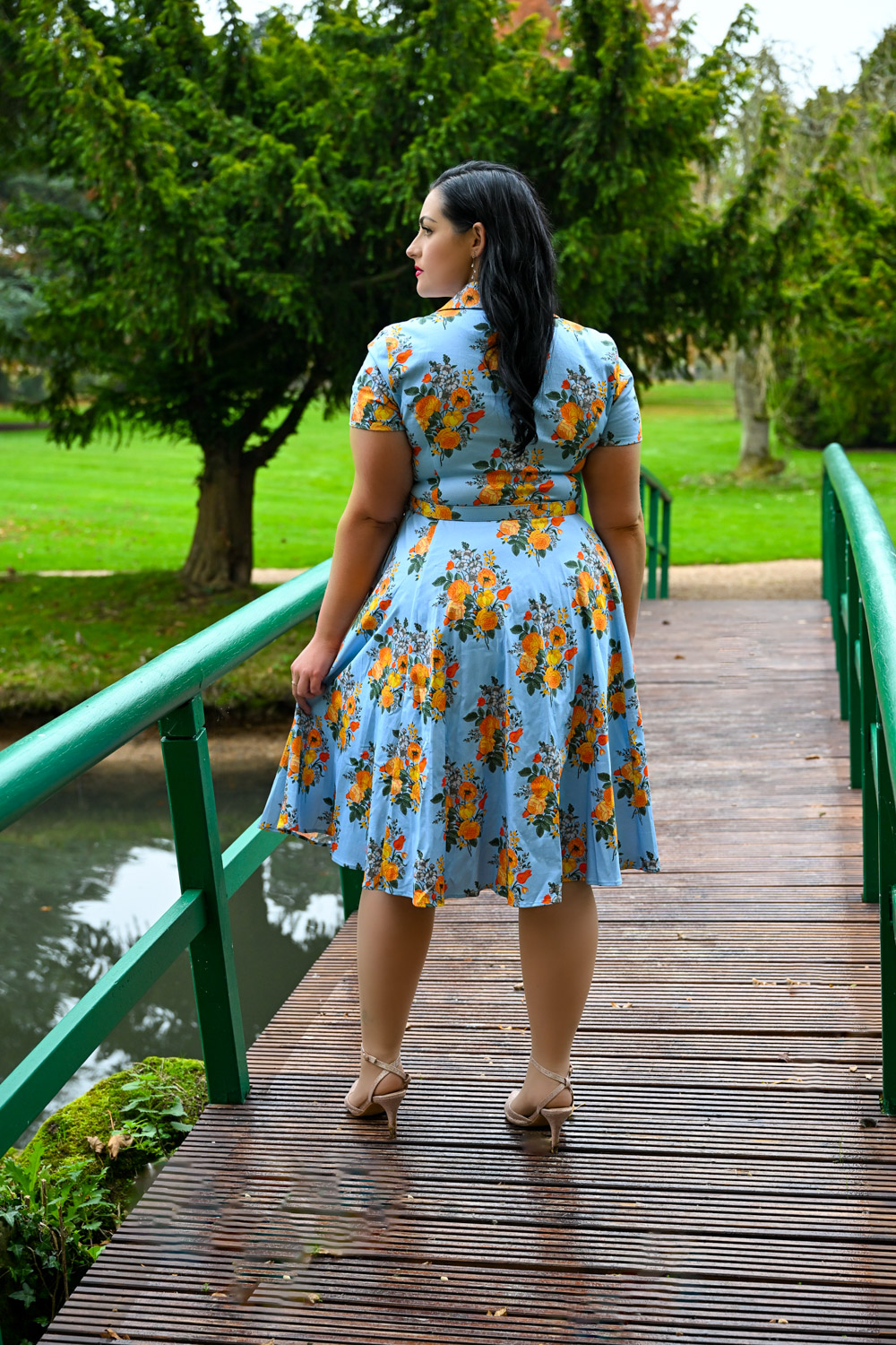 Hallie Floral Swing Dress in Extended Sizing